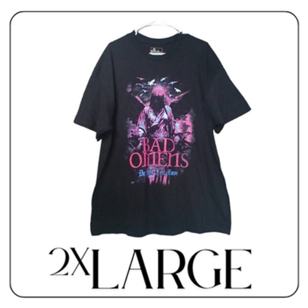 Sumerian Records Shirt Mens 2XL Black Bad Omens Graphic Short Sleeve Band Tee